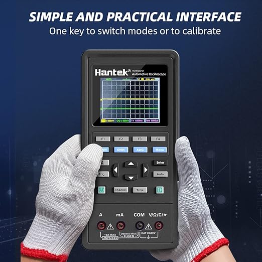 Hantek 2D72 Handheld Oscilloscope 70MHz Waveform Generator Multimeter 3 in 1 Multifunction Tester 2CH+AFG+DMM