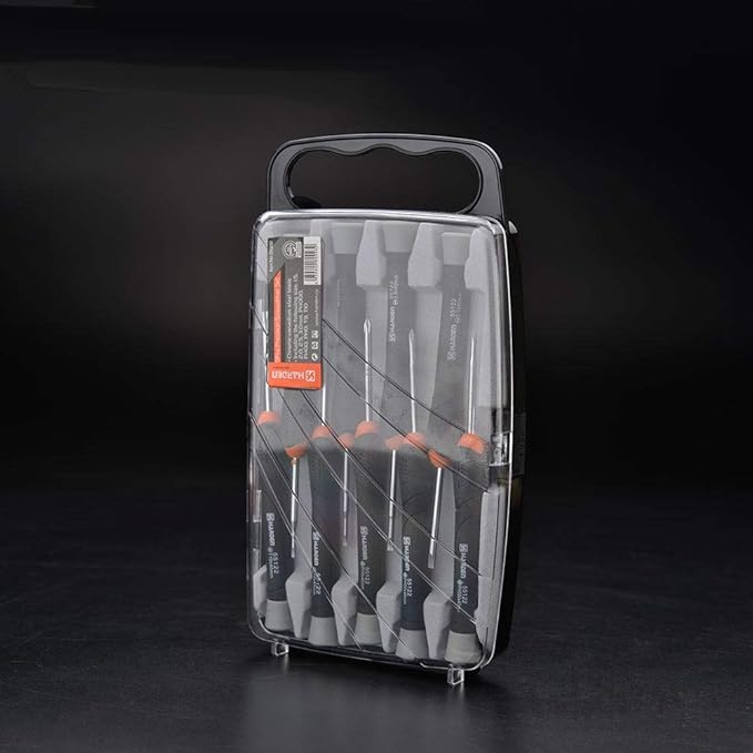 Edward Tools Precision Screwdriver Set with Storage Case - 9 Screwdrivers including Flat, Phillips and Torx - Small Screwdriver Set for Electronics, Eyeglass, Computer, Laptop, Jeweler - Cr-V Steel
