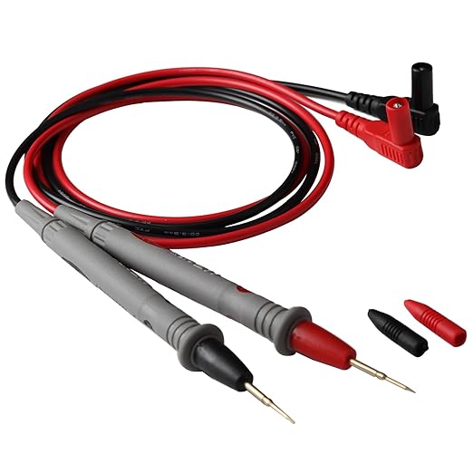 Digital Multimeter Test Leads, Professional Grade Test Probes with Silicone Cables, Red and Black