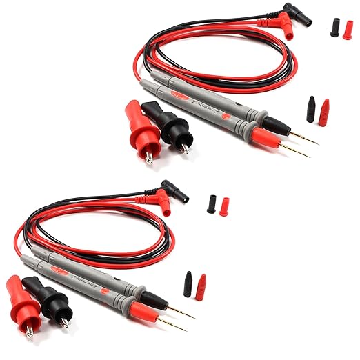 2PCS 1000V 20A multimeter Leads & 2PC 1000V 10A Crocodile Clips Multimeter Test Leads (2)