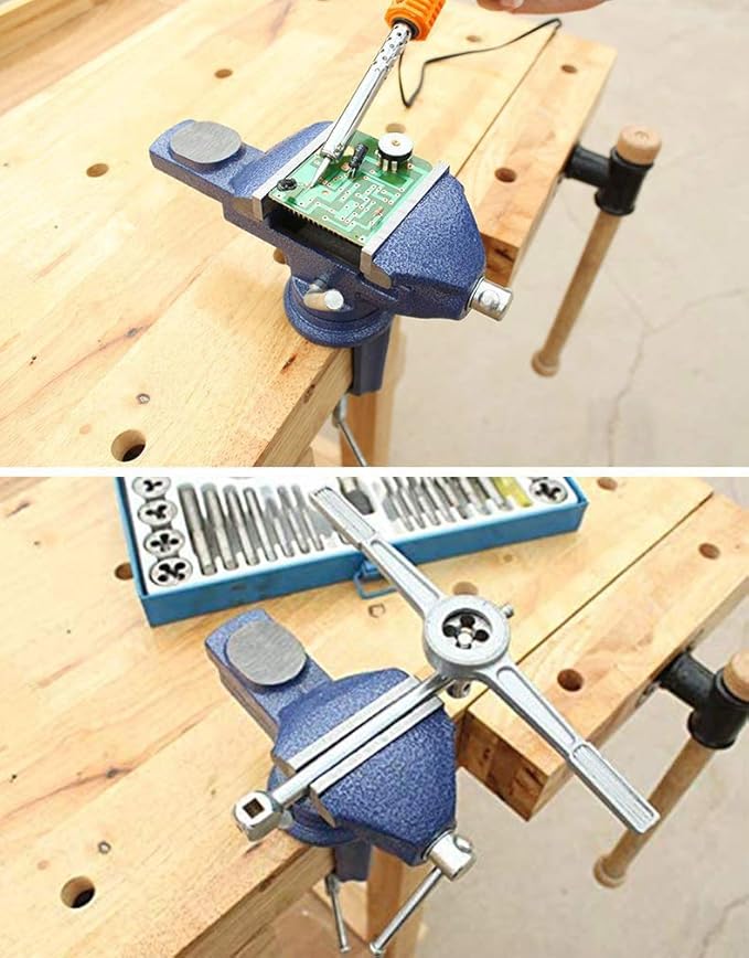 MYTEC Home Vise Universal Rotate 360° Work Clamp-On Vise, 3.2"