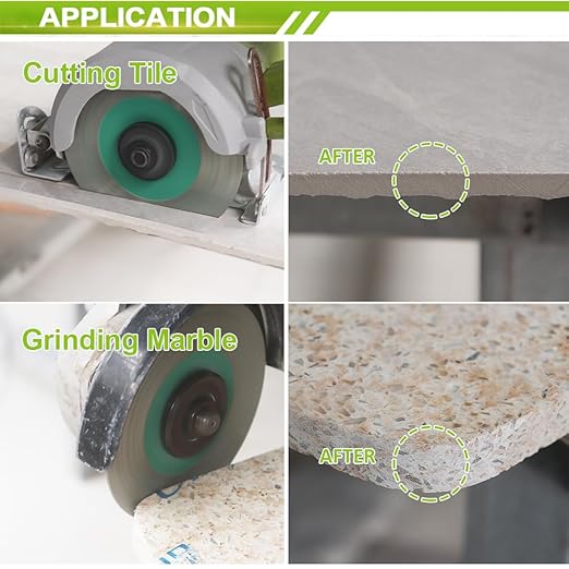 4-1/2" Diamond Tile Saw Blade - FACHLICH 115mm Cutting Wheel for Cutting and Grinding Porcelain Ceramic Tile Marble Artificial Stone