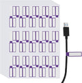 uxcell 300 Pcs Cable Labels, Waterproof Wire Cord Labels Tags, Cord Organizer Management Tags for Charger Cable Organizer Wire Markers Printer, Purple