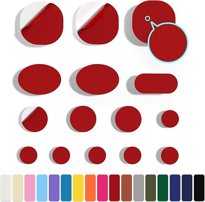 45PCS Nylon Repair Patch Self-Adhesive Pre-Cut Fabric Patch Down Jacket Repair Patches for Puffer Jackets Tenacious Tape Polyester Waterproof Lightweight Tent Repair Patch for Clothes Bag(Red)