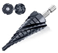 𝗠𝗔𝗖𝗫𝗖𝗢𝗜𝗣 𝗙𝗼𝘂𝗿 𝗦𝗽𝗿𝗶𝗮𝗹 𝗙𝗹𝘂𝘁𝗲 M35 Cobalt Step Drill Bit, 3/16"-7/8" Ultra 𝗧𝗶𝗔𝗜𝗡 Coated, 1/4" Hex Shank Drill Bit for Metal, Stainless Steel, Aluminum, Copper, Wood, PVC