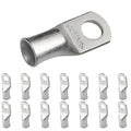 SELTERM 15pcs 1/0 AWG 3/8" Stud UL Marine Grade Battery Terminal Connectors Tinned Copper Battery Cable Lugs 0 Gauge Wire Connectors Electrical Battery Cable Ends Ring Terminals Tinned Copper Lugs