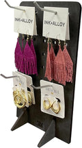 Torched Pegboard Display Stand for Jewelry, Craft Shows, Selling, Vendor Events, Tools, Peg Board Accessories Rack Organizer, Small 5.88" L x 4.3" W x 9.88" H, Ebony…