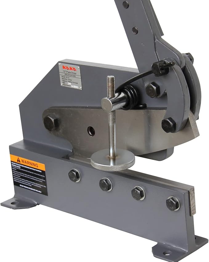 KAKA INDUSTRIAL Manual Metal Shear HS-6-6 inch Cutting Capacity for Steel Plate, Round and Flat Bars | Bench-Mount Hand Cutter