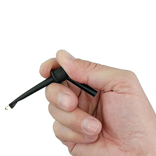 2PCS Mini Grabber with 4mm Banana Plug Universal Digital Display Push Probe Test Clips for Multimeter Leads