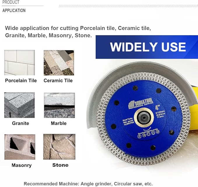SHDIATOOL 14 Inch Diamond Saw Blade Cutting Porcelain Tile Ceramic Granite Marble Brick(2-Pack)