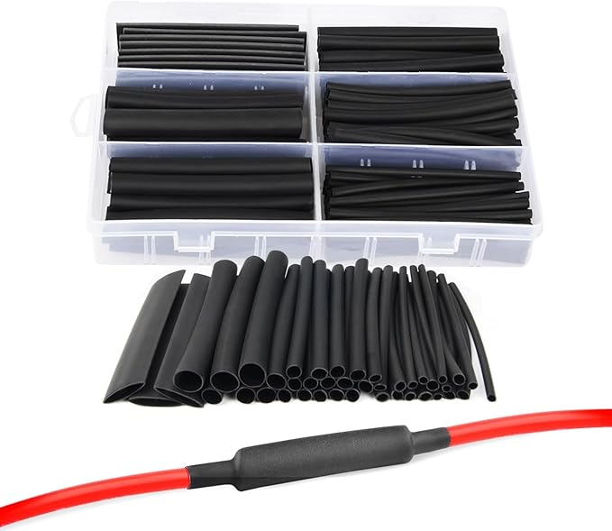 Nilight 130 Pcs 3:1 Heat Shrink Tubing Kit Dual Wall Adhesive Sleeve Tube Electrical Wire Cable Wrap Tube Assortment with Storage Case for DIY