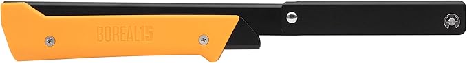 AGAWA - BOREAL15 Tripper KIT - 15" Folding Bow Saw, Rugged Cordura Sheath, Additional Aggressive Blade (Black Frame, Yellow Handle)