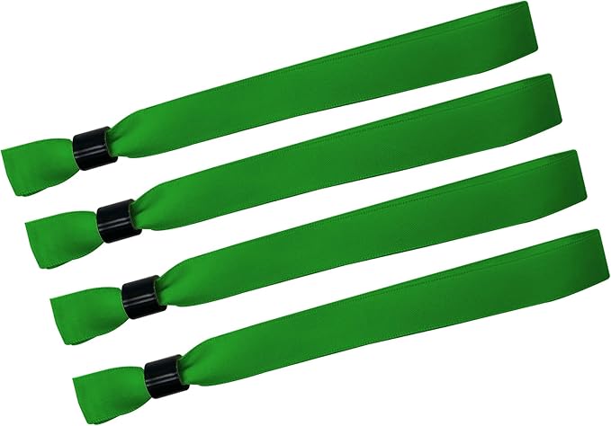 100 Pack Wrist Bands|Green Wristbands for Events|Wristbands for Concerts Festival Admission Party|13.78” x 0.59”