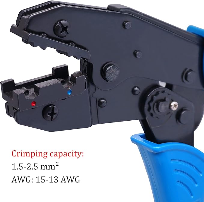 Twidec/Ratchet Crimp Pliers Crimping Tool Ratchet Terminal Crimper Wire Crimp Tool For Crimping Tubular Terminals Nylon Flag Spade Female Connectors HS-07FL