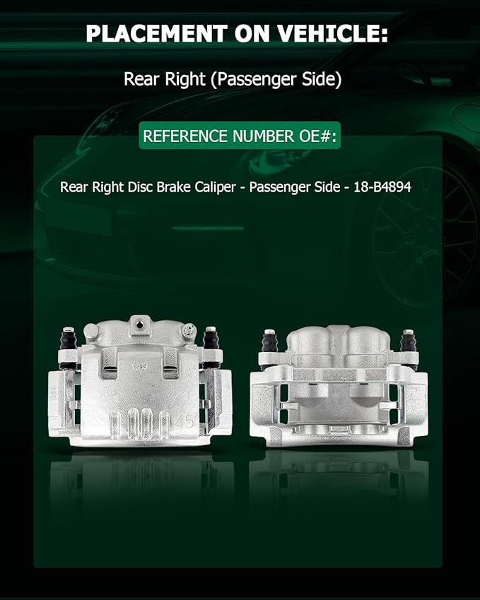 SCITOO Rear Right Brake Caliper With Bracket 18-B4894 Compatible For Dodge Ram 1500 2006-2008 For Dodge Ram 2500 2003-2008 For Dodge Ram 3500 2003-2008