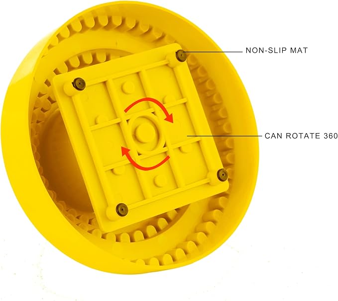 DZQ Rotating Bur Holder 116 Holes,Rotary Tool Holder 1/8" Diameter,Mandrel Drill Holder 360 Degree Rotating,for Drill Home and Garage Tool Accessories(Yellow)