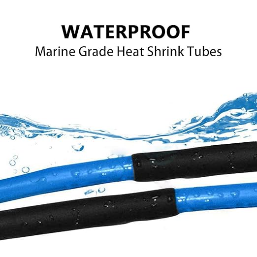 10 Sizes 505 Pieces Large Adhesive Heat Shrink Tubing Kit 3:1 Ratio Industrial Marine Grade Waterproof