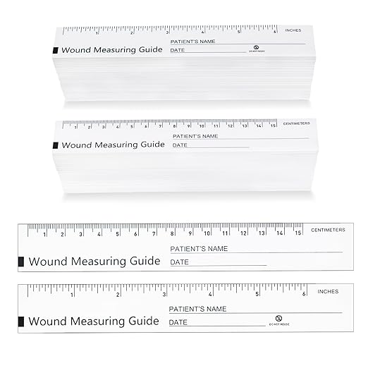 1200 Pcs Wound Measuring Tape 6 Inch Wound Ruler Double Sided Disposable Paper Tape Measure Paper Guide Ruler Measurement Tools for Nurses