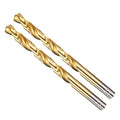 Drill Bit, 5/16" Cutting Diameter, 4341 HSS TiN Coated 135° Cutting Angle Jobber Bits - (Applications: for Drilling Soft Metal Plastic Wood), 2-Pieces