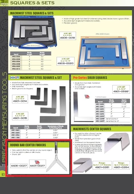 HHIP 4406-0027 Drill Press Center Finder