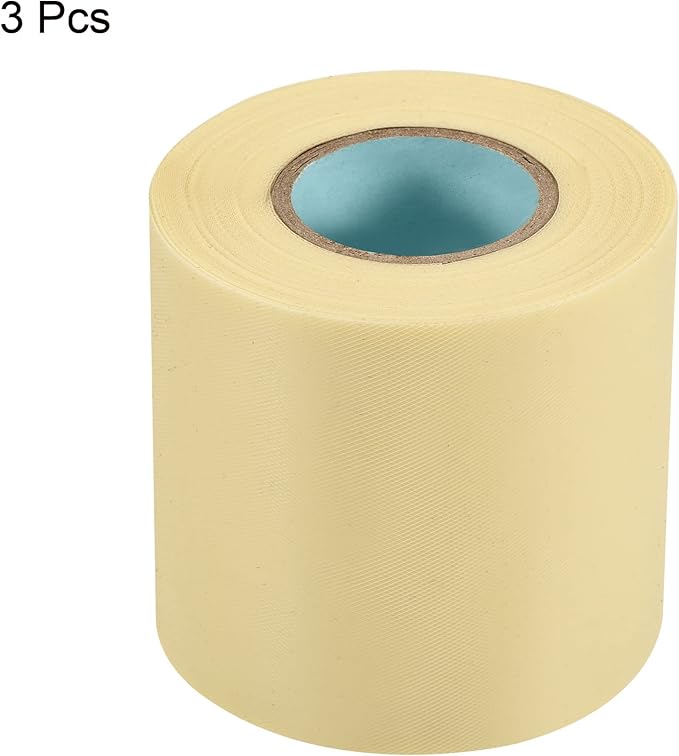 MECCANIXITY Pipe Wrap Tapes Non-Adhesive 6cmx13m Protective Waterproof Tube Protector for Air Conditioner HVAC Pipes, PVC Beige Pack of 3