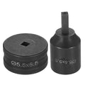 HARFINGTON Hydraulic Hole Punch Die 5.5x5.5mm Square Hole 40Cr Steel Electric Punching Kit for CH70 Electric Punching Machine, Black