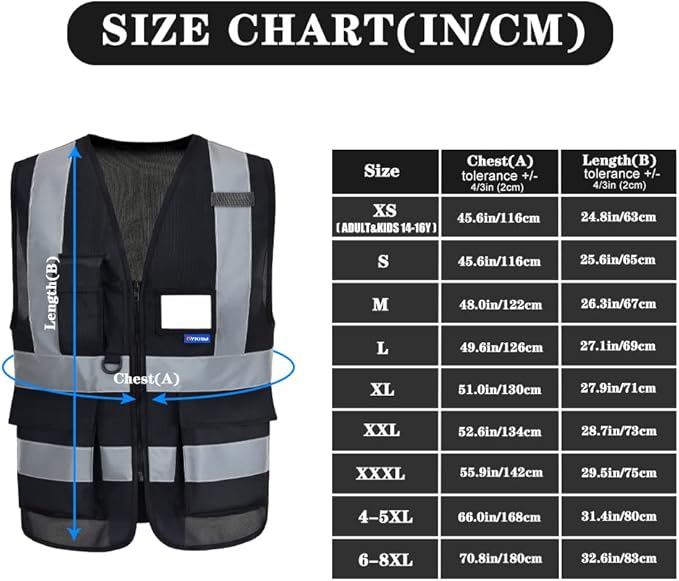XSmall Womens black safety vest xs