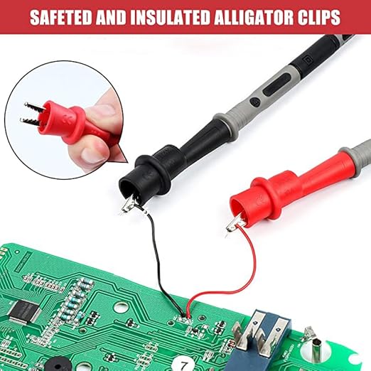 2PCS 1000V 20A multimeter Leads & 2PC 1000V 10A Crocodile Clips Multimeter Test Leads (2)