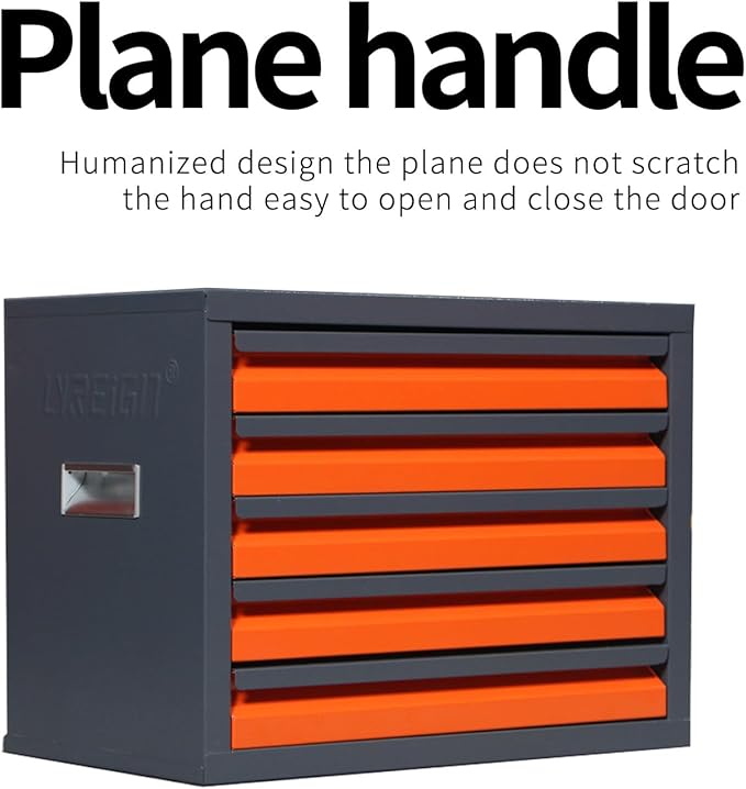 Drill Bit Dispenser Cabinet - 5 Drawers Drill Bit Organizer Cabinet | Drill Dispenser Organizer Cabinet Storage Size from 1/16" to 3/8" | Stackable Milling Cutter Storage Box for Drill Bit