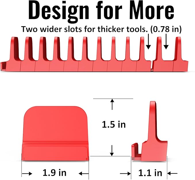 12 PCS Plier Organizer for Toolbox & Tool Drawer, Magnetic Plier Holders, Modular Tool Box Organizers for Professional Mechanics, Technicians (Red)