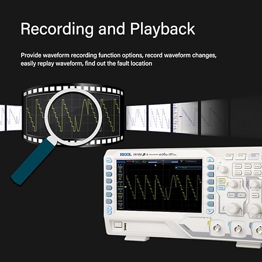 Rigol DS1104Z-S Plus Digital Oscilloscope 100Mhz Bandwidth,4 Channels,1GSa/s Sampling Rate,24Mpts Memory Depth,16 Digital Channels,Built-in 25MHz Function/Arbitrary Waveform Generator