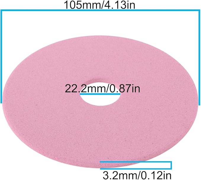 2PCS 105mm x 22.2mm x 3.2mm Grinding Wheel Disc for Chainsaw Sharpener Bench Grinder Replacement