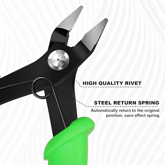 P.I.T. 2pcs Small Wire Cutters, Diagonal Cutting Pliers, Precision Mini Flush Cut Pliers, Micro Cutter for Soft Copper Wire,Floral, Jewelry, Electronics, Model Craft,Heating Wire,3d Print,5‘’