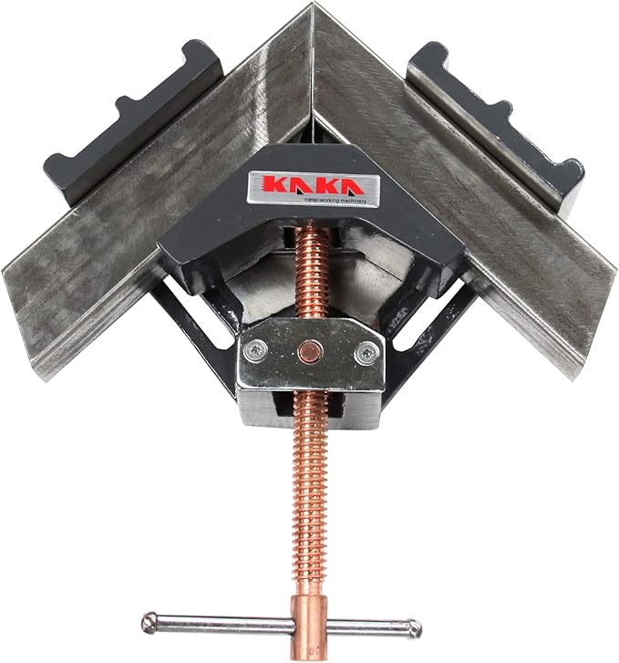 KAKA INDUSTRIAL AC-60 Angle Clamp Vice, Lightweight, Easy Operation, Solid Construction 90-Degree Welding Clamp for Woodworking, Photo Framing, and Welding