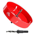 HYCHIKA 6-1/4 Inch/159mm Hole Saw,Bi-Metal Cutter Hole Max Cutting Depth 32mm with 1 Arbor Drill Bit for Wood Cutting Cornhole Plastic Drywall Boards Fiberboard