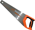 18" Hand Saw – Heavy-Duty High-Carbon Steel Blade, Ultra-Sharp Hardened Teeth, Double-Sided Ground for Faster Cutting, Soft TPR Handle – Ideal for Woodworking & Carpentry