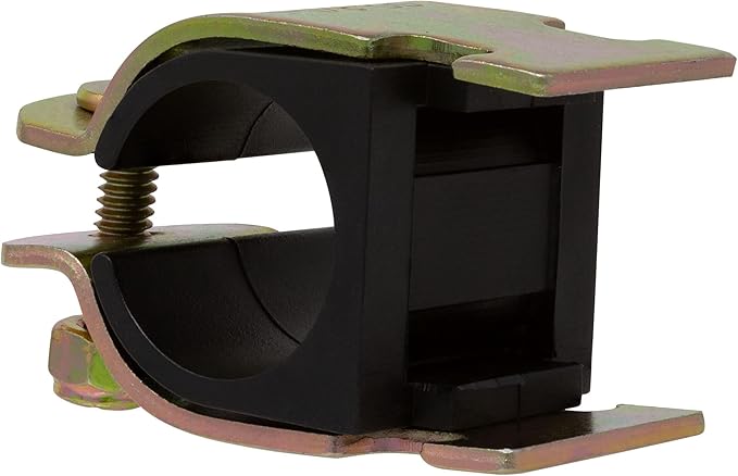 Rubber Cushion Strut Clamp 1" NOM (1-1/8" OD) for Mounting Copper Piping, PEX Pipe, CVPC Tubing to Strut Channels [5 Pack] Yellow Zinc Chromate