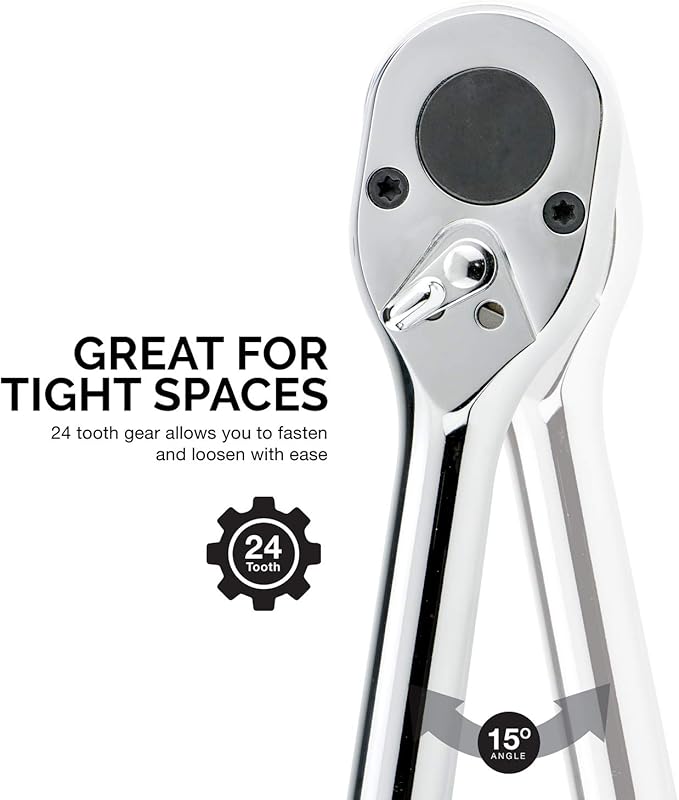 NEIKO 03069A 3/4-Inch-Drive Extendable Ratchet Handle, 24-Tooth Reversible Ratcheting Feature, Extends 24 to 39 3/4 Inches