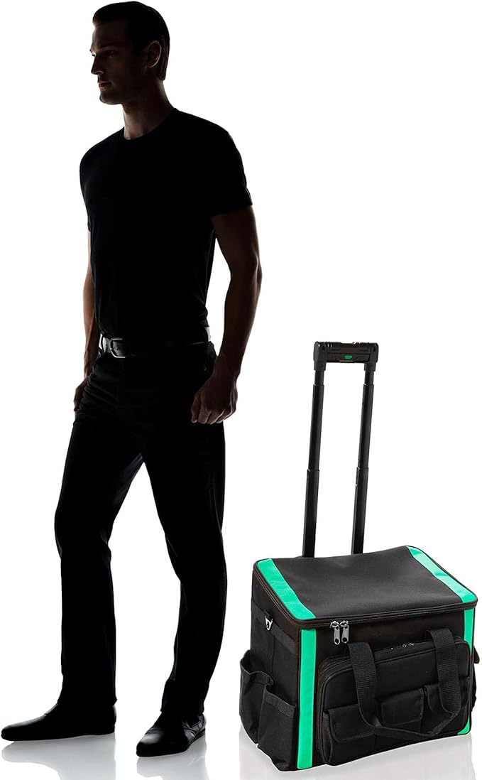 Amazon Basics Tool Rolling Bag, Black, 20 Pockets (Previously Denali Brand)