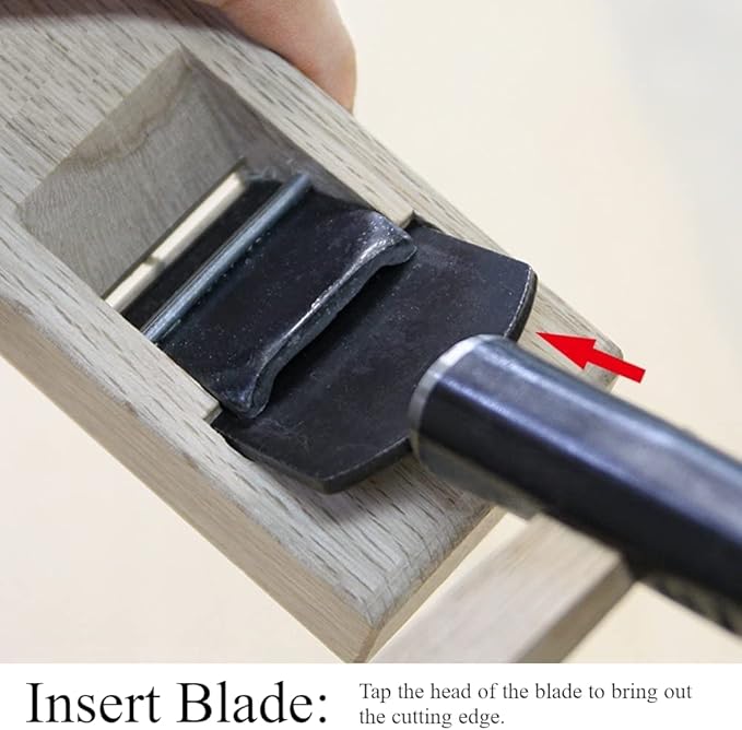 KAKURI Japanese Hand Plane 42mm for Woodworking, KANNA Block Plane Small Hand Planer Tool for Wood Chamfering and Smoothing, 5.9 x 2.1 x 1.6 inches, ECO Oak Body, Made in JAPAN
