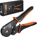 Lytool Ferrule Crimping Tool Kit AWG28-5 (0.08-16mm²), Wire Ferrule Crimper, Self-Adjustable Ratchet Wire Square Jaw Crimping Pliers for Wire Ferrules Terminals