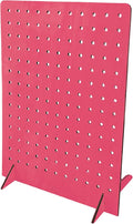 Torched Pegboard Display Stand for Jewelry, Craft Shows, Selling, Vendor Events, Tools, Peg Board Accessories Rack Organizer, XL 11.75" L x 4.3" W x 15.75" H, Pink