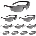 10 Pack Tinted Safety Glasses with ANSI Z87.1 Scratch Resistant Eyewear for Women Man Lab Goggles Eye Protection