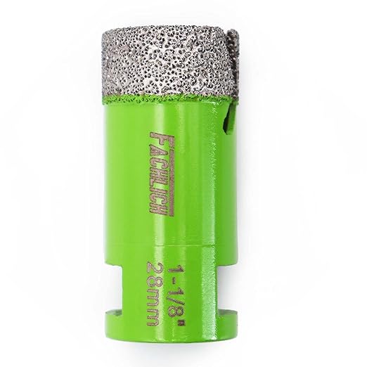 Diamond Core Drill Bits,1-1/8" 28mm Tile Drill Bits Vacuum Brazed Diamond Hole Saw for Porcelain Tile,Granite,Marble,Concrete,Masonry,Brick