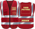 BeautyWill Custom Safety Vest Logo Class 2 High Visibility Reflevtive Vest Outdoor Protective Workwear
