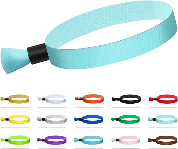 100 Cloth Wristbands for Events, Lightweight Concert & Club Entry (Color : Water Green)
