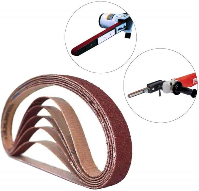 1/2 X 18 Inch Sanding Belt Sandpaper, 80 Grit Aluminum Oxide Air File Sanding Belts 80 Grit, 24 Pack(1/2x18in,80 Grit)