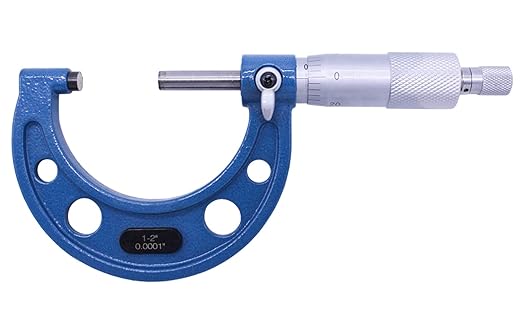 4Pcs Outside Micrometer Set 0-1", 1-2", 2-3", 3-4",0.0001" Graduation, Precision Tools for Machinists