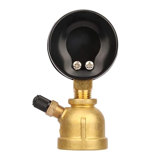 MEASUREMAN 2" Forged Brass Gas Pressure Test Gauge Assembly, 3/4" FNPT Connection, 0-15psi, +/-3-2-3% Accuracy