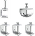 1.2 Inch Stainless Steel Heavy-Duty Clamp, Stainless Steel C-Shaped Clamp with 1-Inch Opening, Suitable for Woodworking Bonding, Cutting and Installation. 4pcs